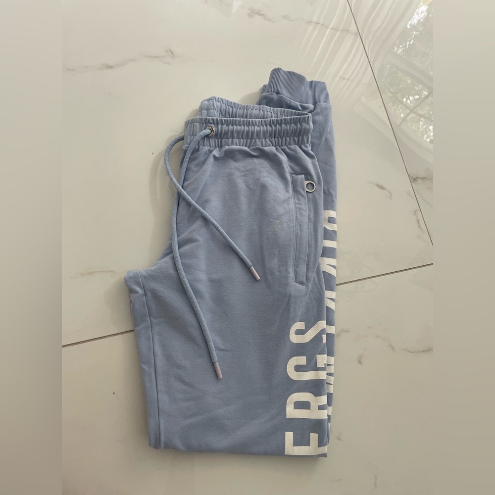BIKKEMBERGS light blue side logo sweatpants size XS.Good condition